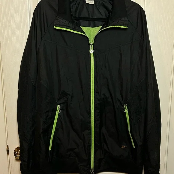 Nike Men's Zipper Closing Windbreaker Black Bomber Lightweight Jacket size XXL - Picture 5 of 6